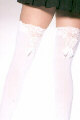 Opaque Thigh High with V Lace Up Top