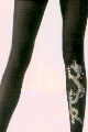 Lurex Opaque Tights with Laser Dragon Prints