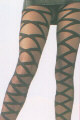 Opaque Criss Cross Sheer Pantyhose