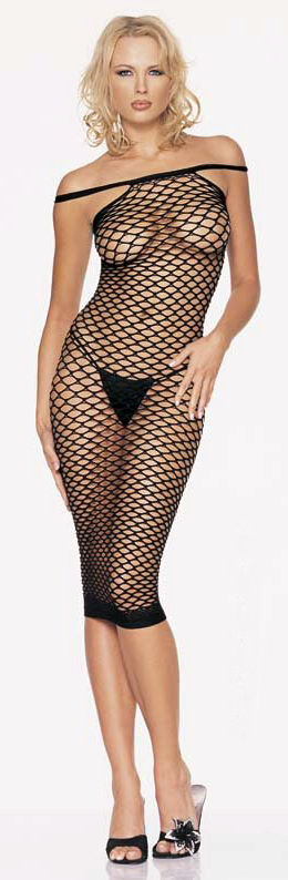 Lycra Fish Scale Net Dress