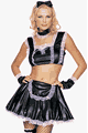 5pc Wet Look French Maid Outfit