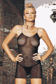 Fishnet Mini Dress with G-string