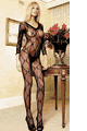 Bow Lace Long Sleeves Bodystocking