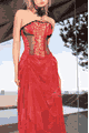 Brocade Empress Bustier Gown and Shorts