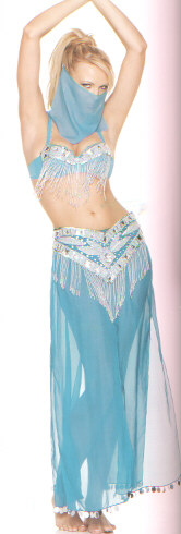 Sequined and Beaded Belly Dancer Costume