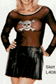 Mesh T-Shirt with Metallic Skull Print