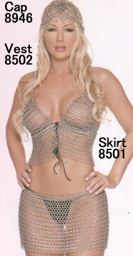 Chain Mail Lace Up Vest