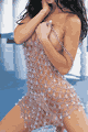Chain Mail Chemise with Crystal Drops