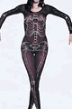 Glow in the Dark Skelton Opaque Bodystockings