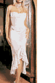 Silk Satin Boned Corset Long Gown