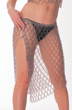 Chain Mail Knee Length Skirt