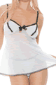 Mesh Babydoll with G-String