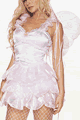 Pink flower Pixie Dress with Glitter Flower Wing