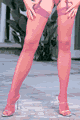 Lace Top Two Tone Fishnet Stocking