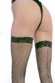 Fishnet Back Seam Thigh Hi with Satin Bow