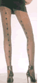 Bow Back Seam Fishnet Pantyhose