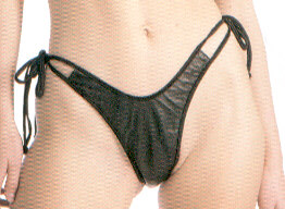 Faux Leather Tie Thong