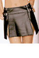Faux Leather Panel Skirt