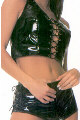 Vinyl Lace-up Front Halter Top