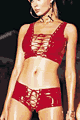 Vniyl Deep V Crop Top and Shorts