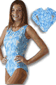 Ocean Long Sleeves Leotard with Scrunchie