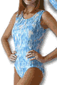 Ocean Tank Leotard with Scrunchie