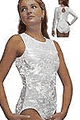 White Lace Long Sleeves Leotard with Scrunchie