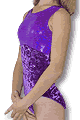 Plum Crazy Tank Leotard with Scrunchie