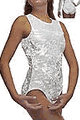 White Lace Tank Leotard with Scrunchie