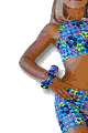 Blue Hawaii Hair Scrunchie