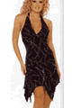 Vivid Splash Slinky Halter Salsa Dress