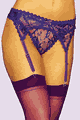 Tulip Lace Garterbelt and Thong Panty Set