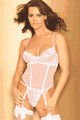 Cashmere Lace Bustier with G-string