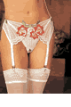 Rose Embroidered Garterbelt