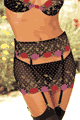 Stretch Mesh and Embroidery Garterbelt