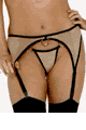 Faux Suede Garterbelt