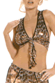 Bronzed Animal Print Tie Top
