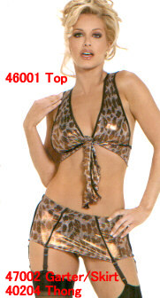 Bronzed Animal Print Tie Top