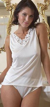 Silk Jersey Lacy Vest