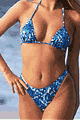 Bossy Blue Triangle-Brazilian Set