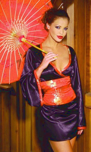 LEM9378 Japanese Doll Costume with Sash