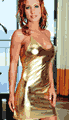 LEM0701 Lame Slip Style Mini Dress