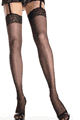 LLA9216Q Sheer Thigh Hi with Rhine Stone Anklet