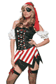 LLA83142 3pc Pirates First Mate Costume