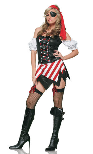 LLA83142 3pc Pirates First Mate Costume