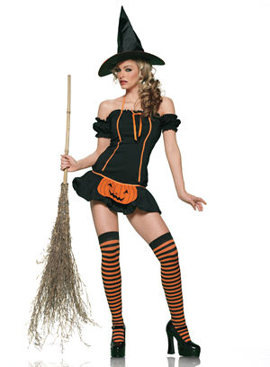LLA83140 Pumpkin Witch Costume 3pc Set