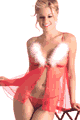 LSFC92 Marabou Babydoll with G-String