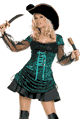 LLA83232 Treasure Pirate Costume 2pc Set