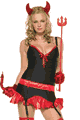 LLA83299 3pc Pinstriped Devil Costume
