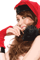 LFP997524 Bad Santa Hat and Gloves Set